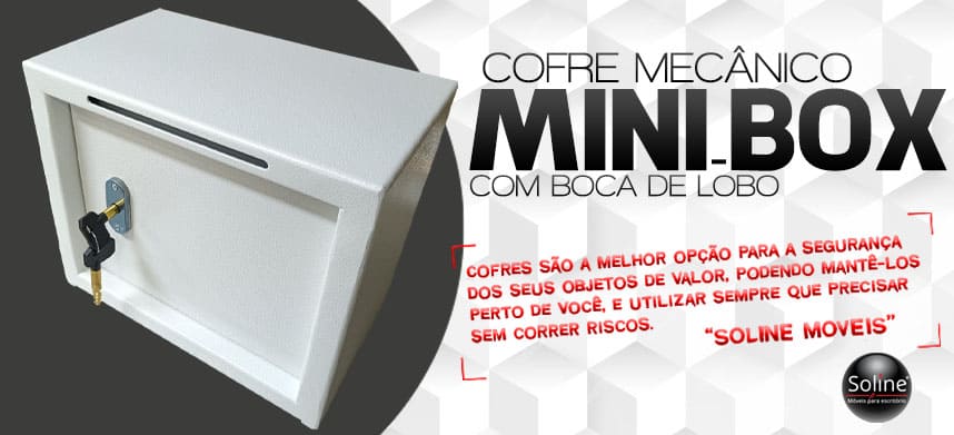 Cofre mecânico Mini Box com Boca de Lobo