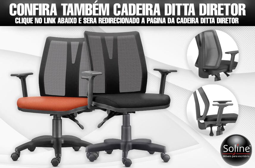 Cadeira Diretor com encosto em tela Mimbi CONFIRA TAMBEM